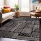 World Rug Gallery Contemporary Boho Stripes Non Shedding Soft Area Rug 5' x 7' Black 396BLACK5x7 - alternate 1